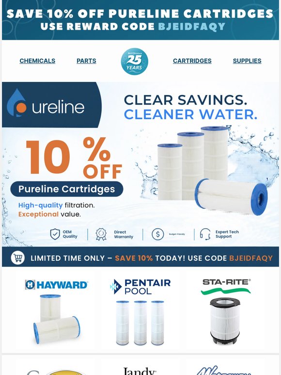 2 Day Sale: 10% Off Pureline Cartridges