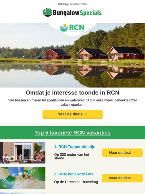 Ontdek de populairste RCN parken