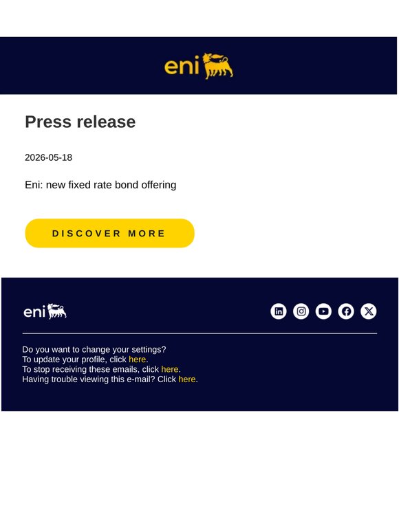 eni.com | Mail alert press release