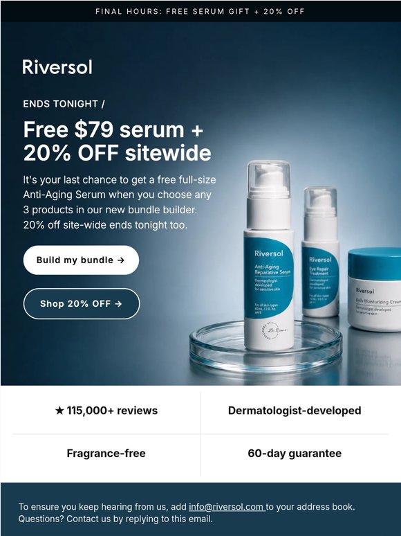 🔔 Last call for a free $79 serum