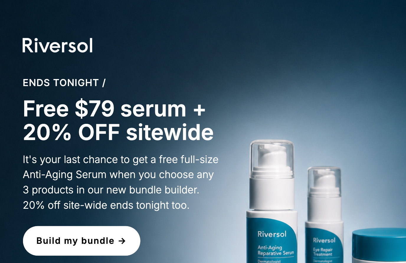 Get a free serum when you choose any 3 products in our new bundle builder