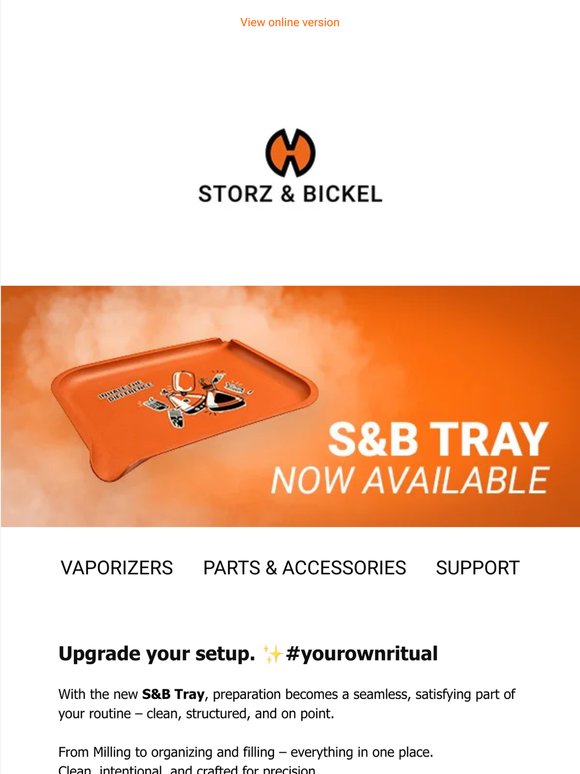 New: S&B Tray – where preparation becomes experience