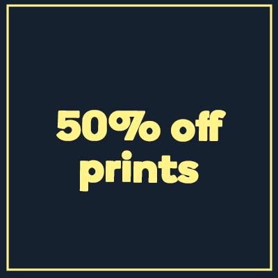 50% off prints