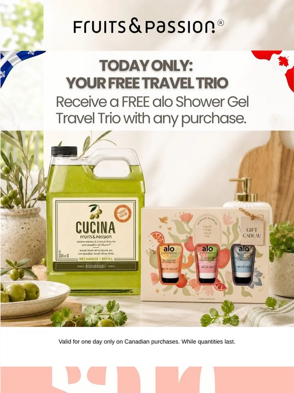 A Free alo Travel Trio, Today Only