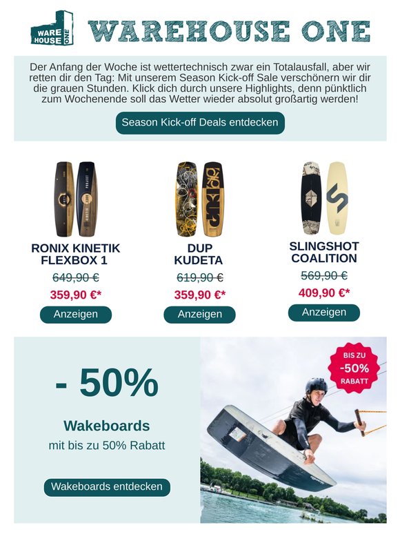Graues Wetter, dicke Deals: Season Kick-off Sale