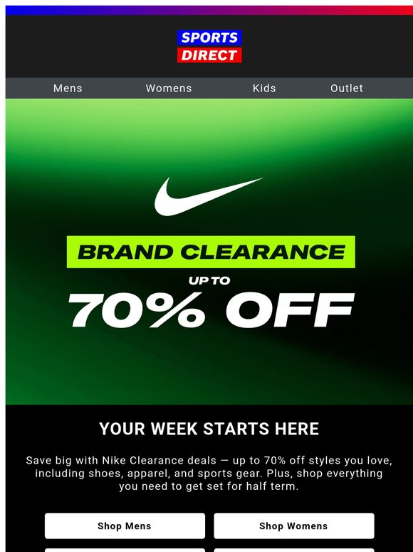 Up to 70% Off Nike Clearance