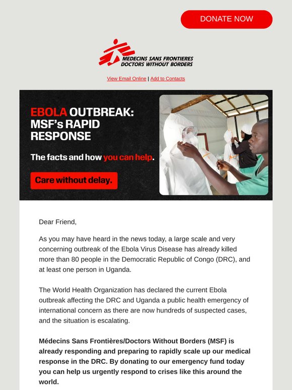 Ebola outbreak: MSF’s rapid response