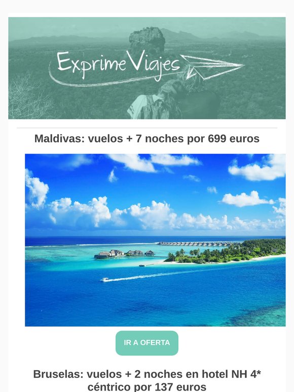 🟡 Maldivas: vuelos + 7 noches por 699 euros