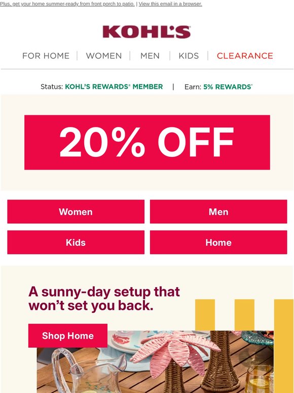 20% off starts today 🙌 Time to get shopping 🛍️