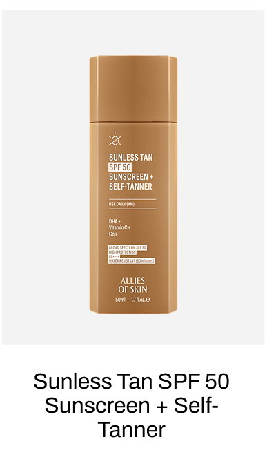 ALLIES OF SKIN SUNLESS TAN SPF 50 SUNSCREEN + SELF-TANNER