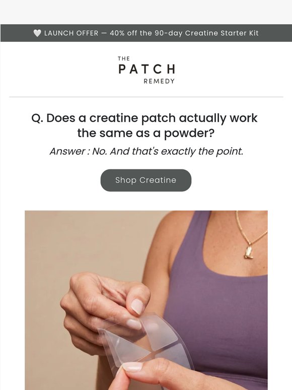 Why Creatine in a patch? (the honest answer)