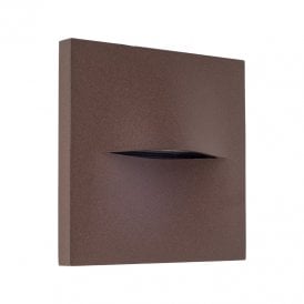 Edit Terra LED Square Outdoor Wall Light - Rust Brown