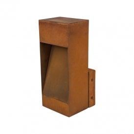 Westport Coastal Rusty Ray LED Outdoor Wall Light - Rust Brown