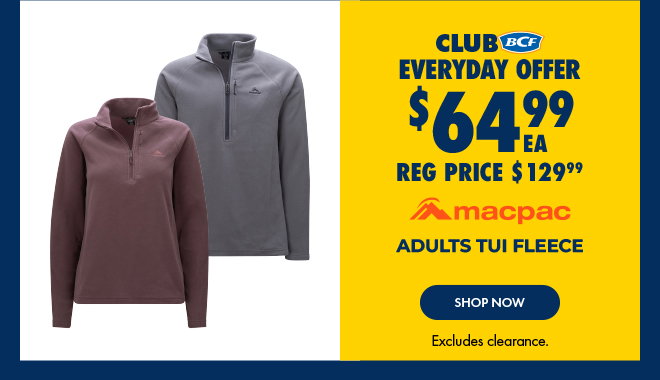 Club Everyday Offer $64.99 Macpac Adults Tui Fleece