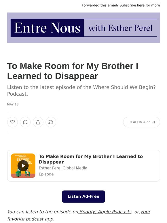 To Make Room for My Brother I Learned to Disappear