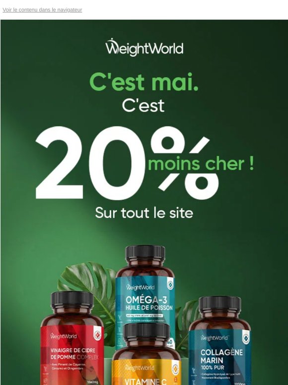 ⏳ 20% de remise sur tout? Ça ne se refuse pas