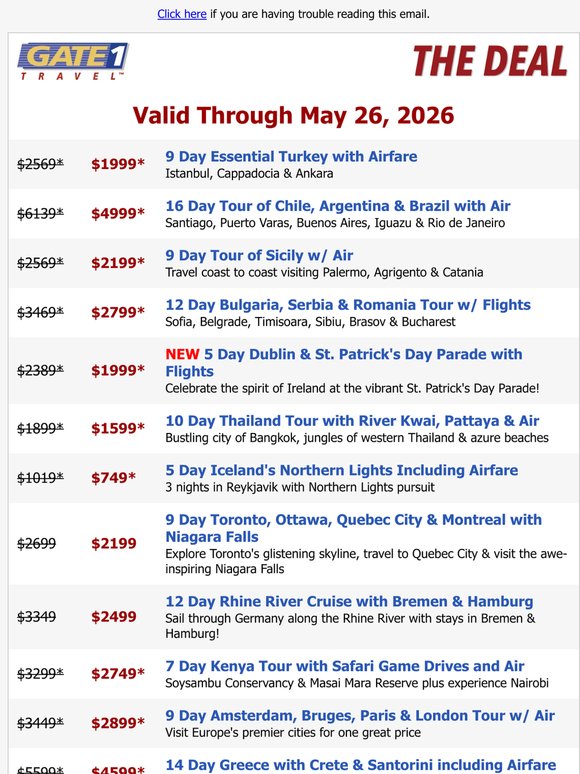 The Deal from Gate 1 Travel