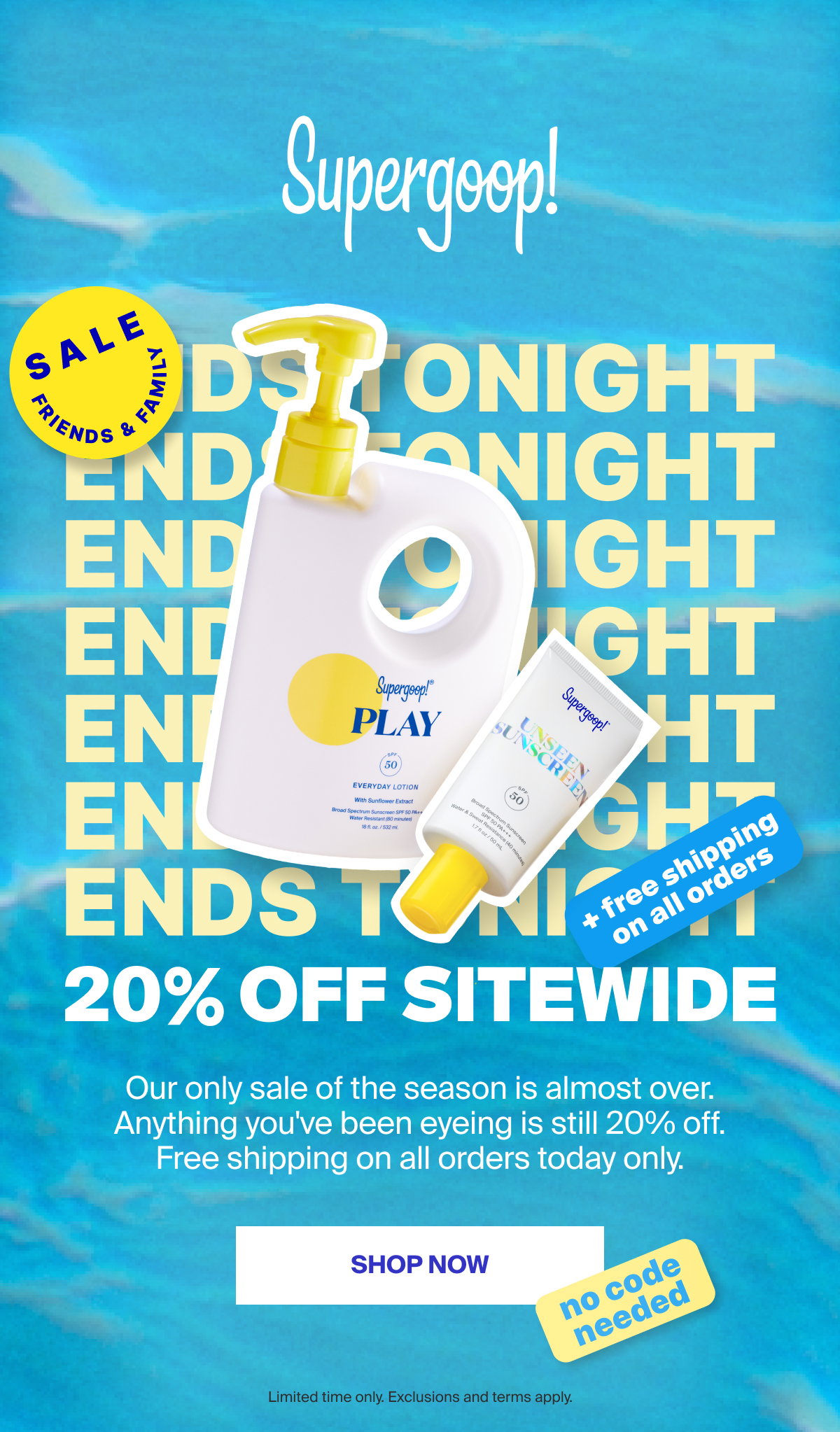 20% Off Sitewide Ends Tonight