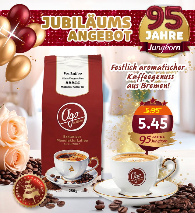 Ogo Festkaffee aus Bremen zum Jubiläumspreis von 5,45 € entdecken