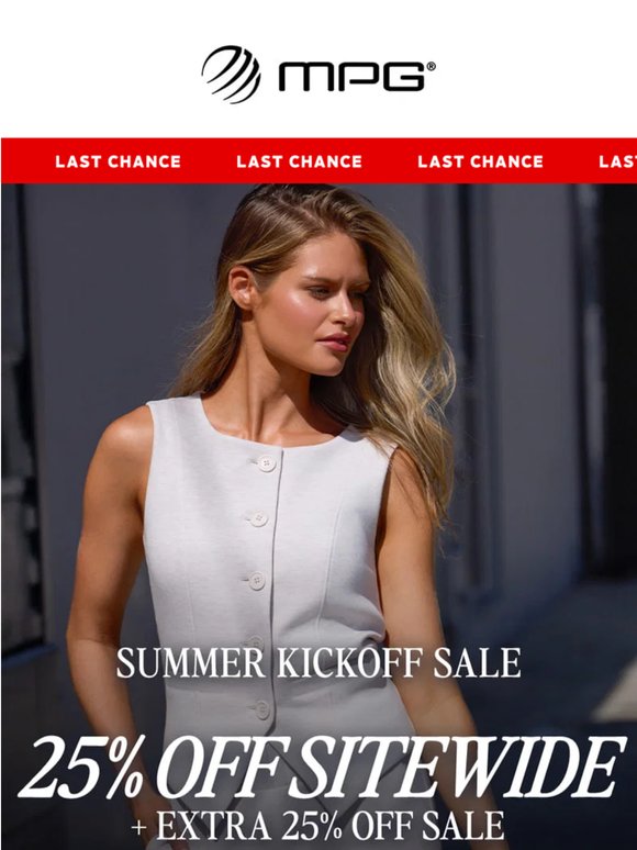 Your Last Chance to Shop 25% Off Sitewide