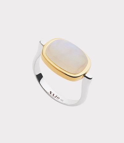 Fleur Rainbow Moonstone Ring