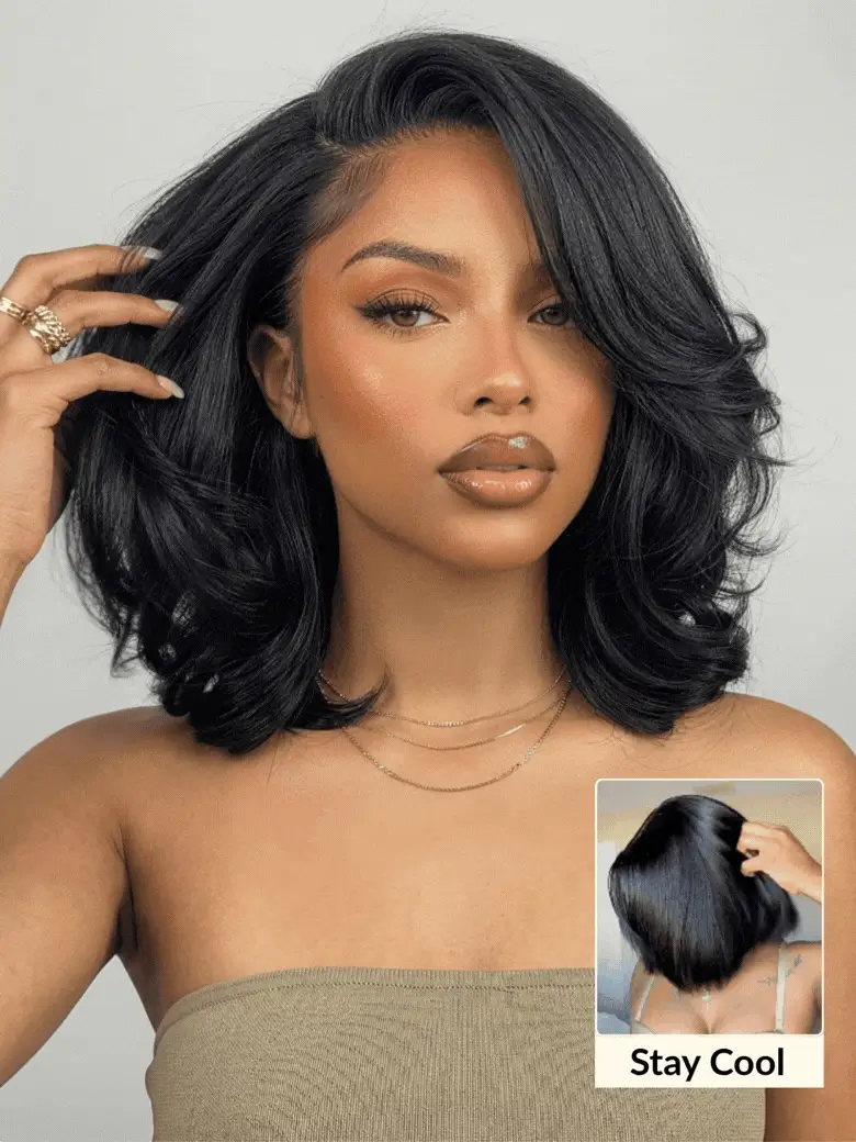 Sunber Blunt Cut Light Yaki Straight 7x5 Pre-Cut Lace Bye Bye Knots Glueless Bob Wig Pre-plucked Flash Sale