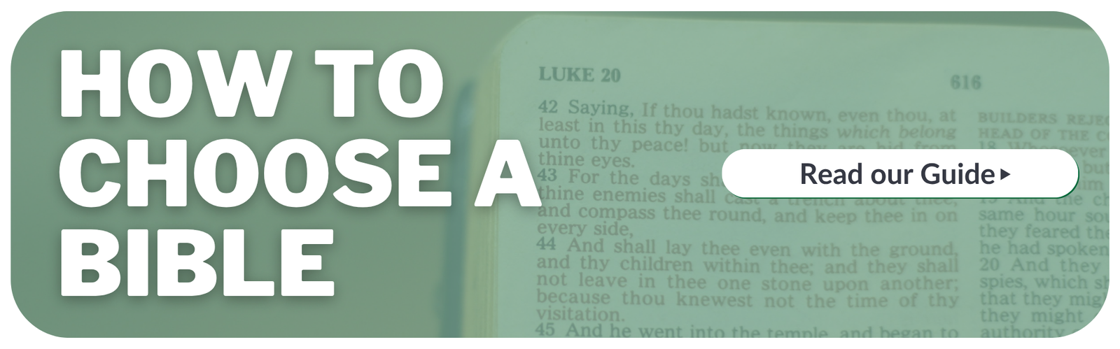 Choosing the Right Bible. Read our Guide