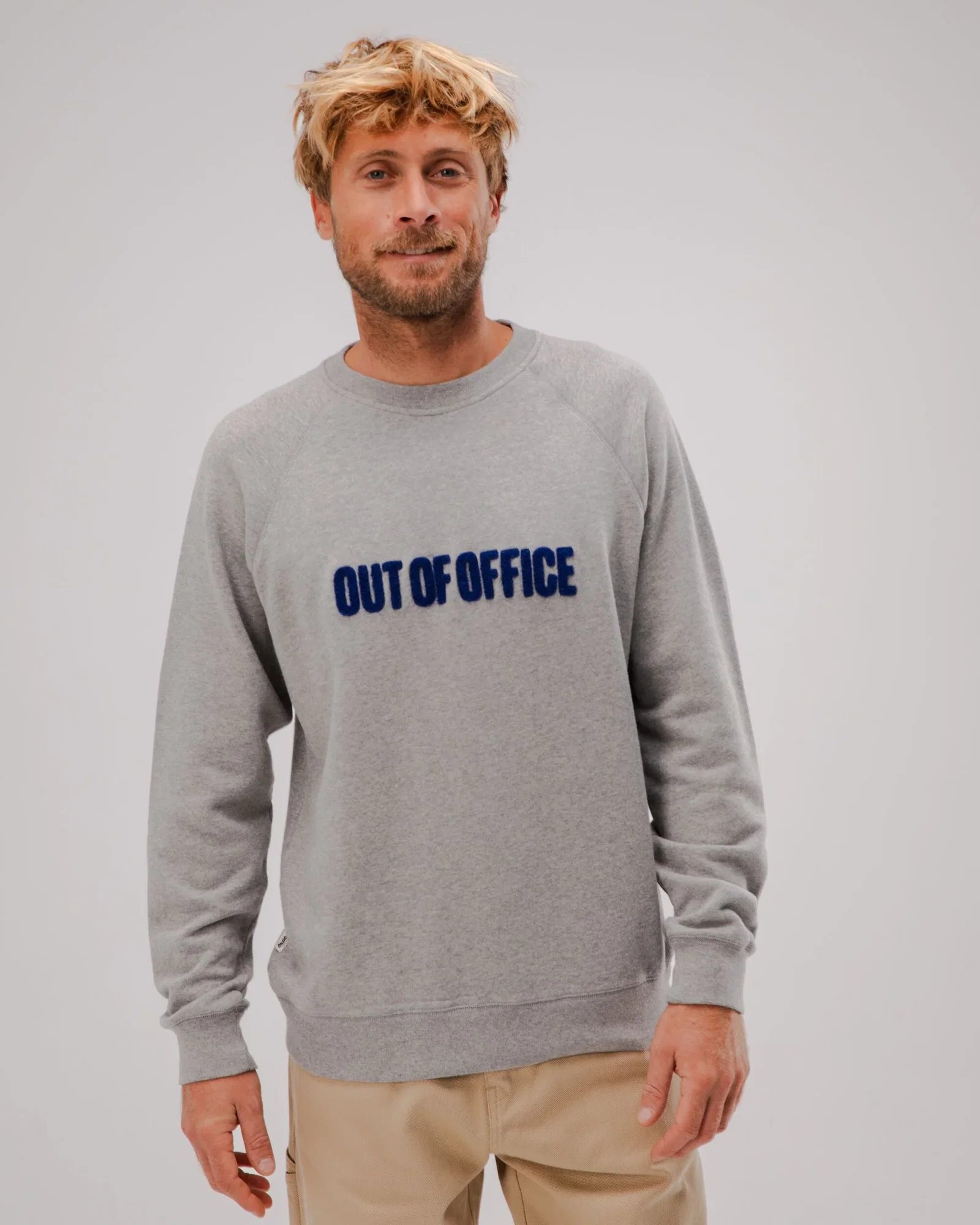 Image of Out of Office Cotton Sweatshirt Grey Melange