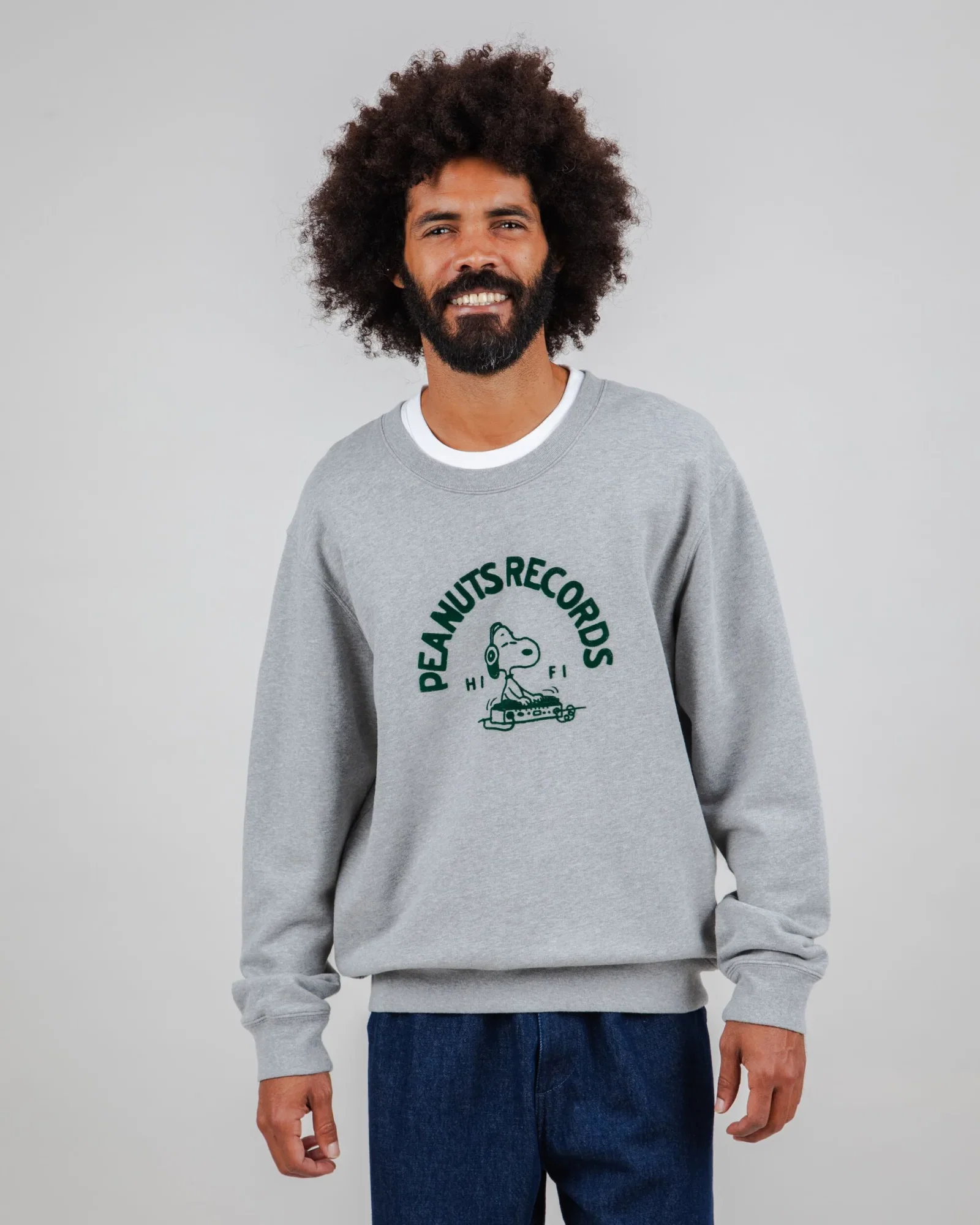 Image of Peanuts Records Sweatshirt Grey