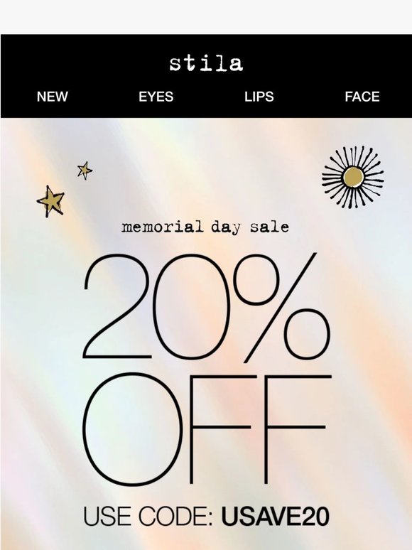 Enjoy 20% OFF Sitewide 💋