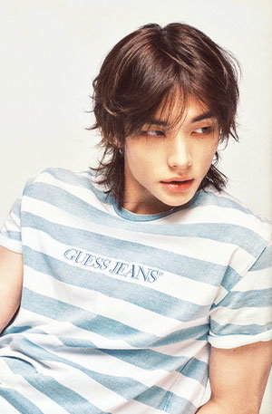 GUESS Jeans Blue White Striped T-Shirt