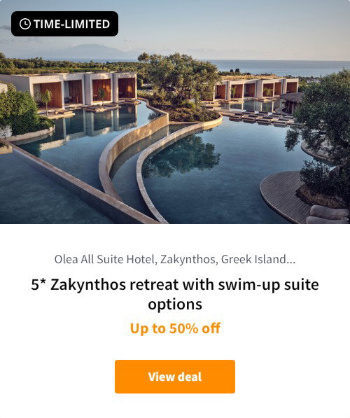 5* Zakynthos retreat with swim-up suite options