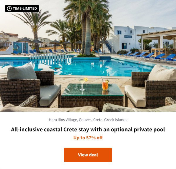 All-inclusive coastal Crete stay with an optional private pool