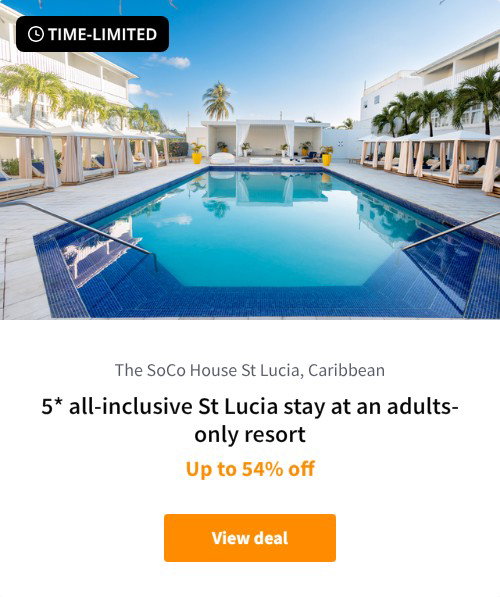 5* all-inclusive St Lucia stay at an adults-only resort