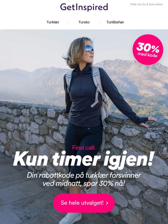 Final call: KUN TIMER IGJEN! ⏳