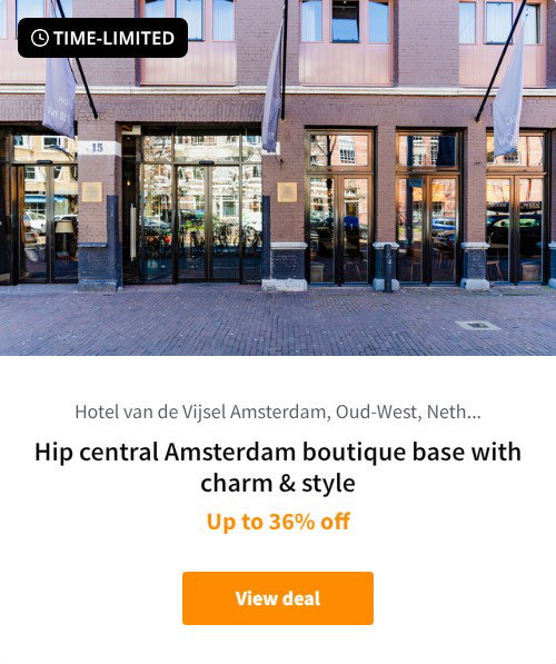 Hip central Amsterdam boutique base with charm &amp; style
