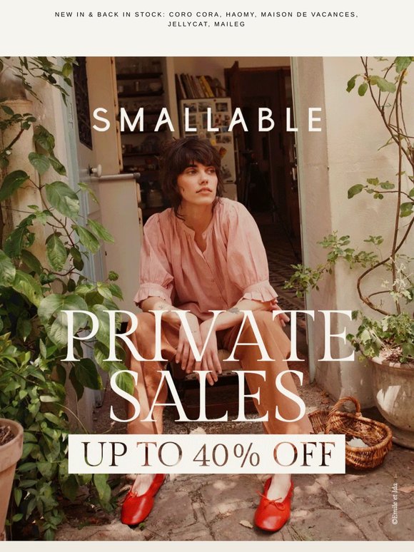 The private sales continue, with discounts of up to 40%