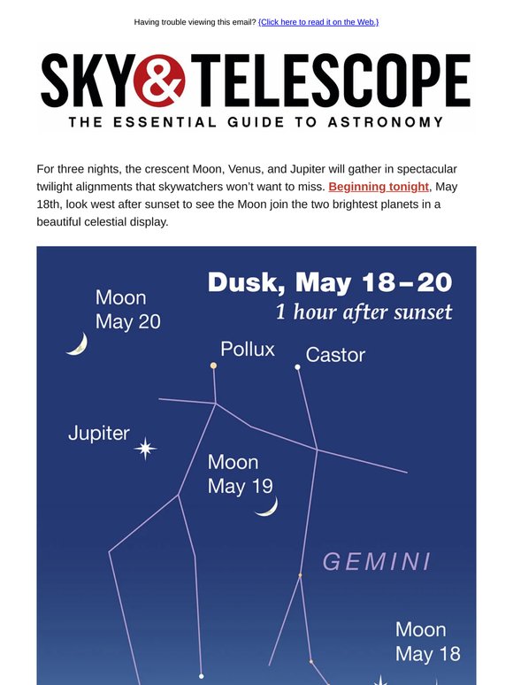 Step Outside Tonight: The Moon Meets Jupiter and Venus