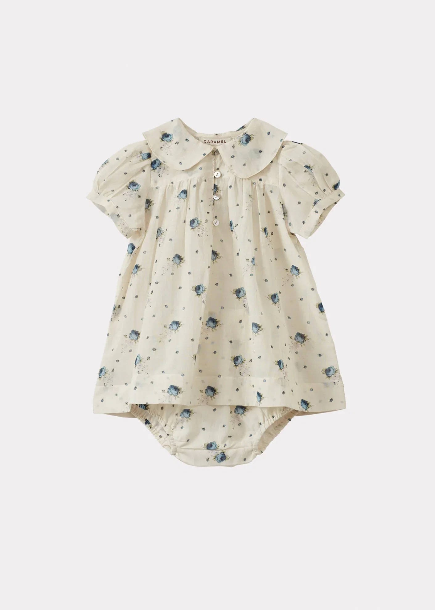 Image of NINA BABY GIRL'S DRESS AND BLOOMERS SET - ROSE BOUQUET