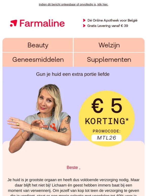 € 5 korting voor een gezonde huid