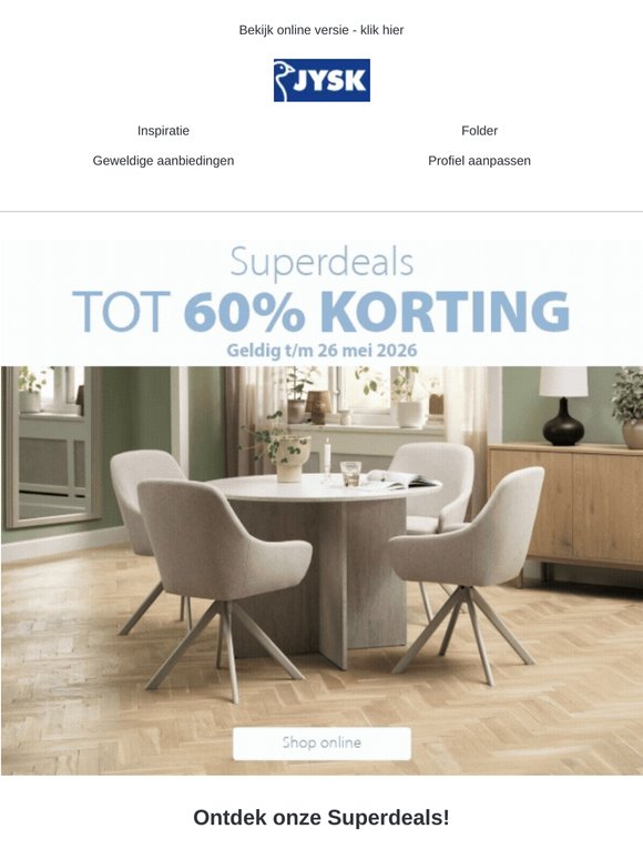 Superdeals: kortingen tot 60% 🤩