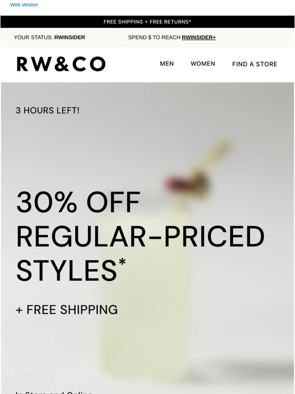 3 Hours Left: 30% Off