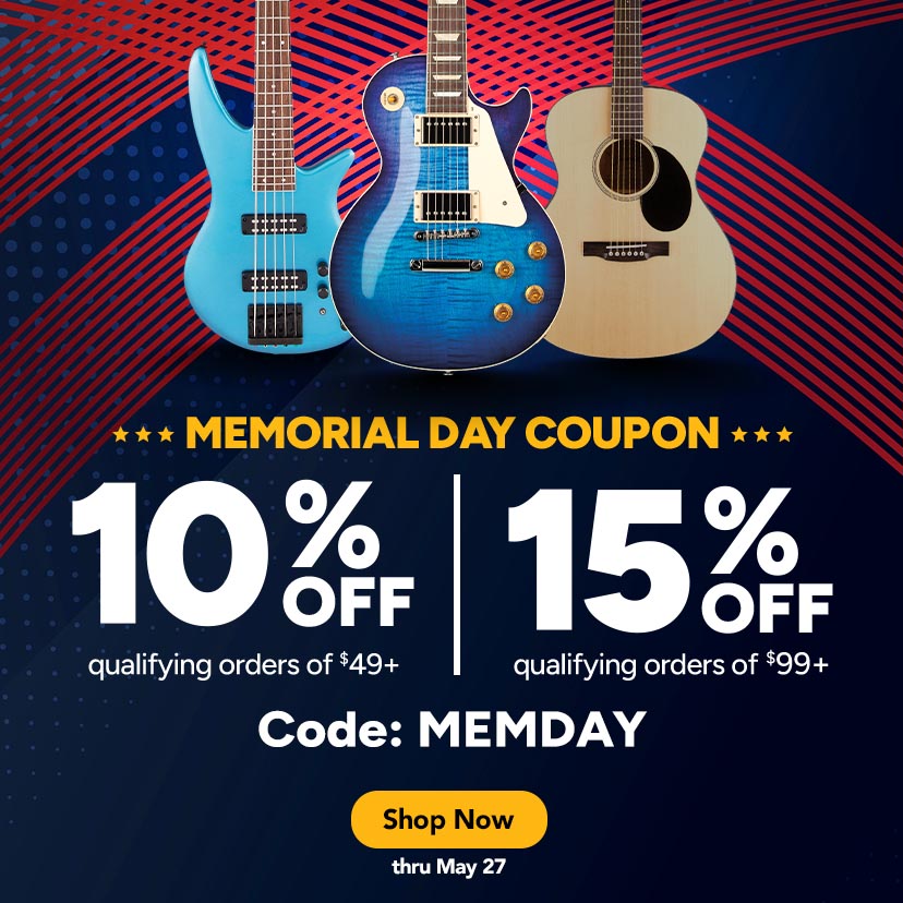 Memorial Day Coupon. 10% off qualifying orders of $49-98.00 or 15% off qualifying orders of $99+. Use Code: MEMDAY. Shop Now thru May 27