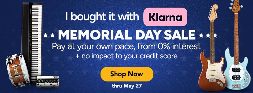 Klarna + Musician's Friend. Shop smart and split the cost into 4 interest-free payments. *CA resident loan made or arranged to a California Financing Law License.