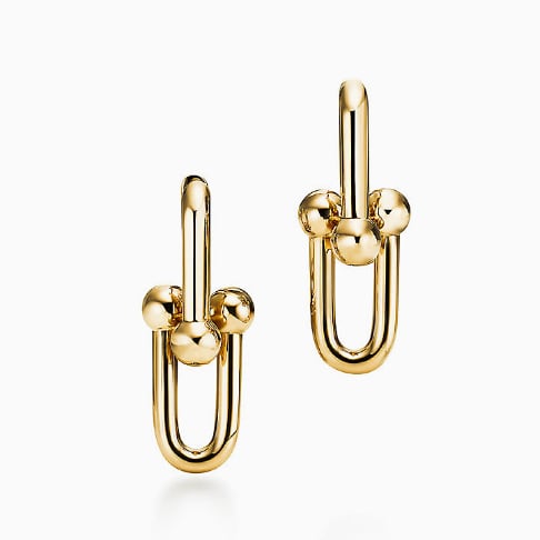Tiffany HardWear Large Link Earrings in Yellow Gold