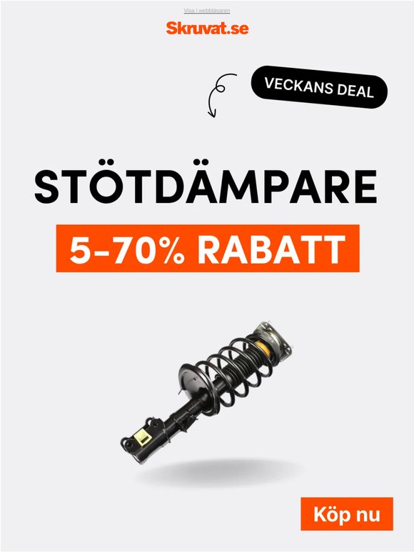 Upp till 70% på stötdämpare!
