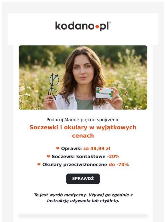 Wow! Oprawki za 49,99 zł 💝 Soczewki -20%