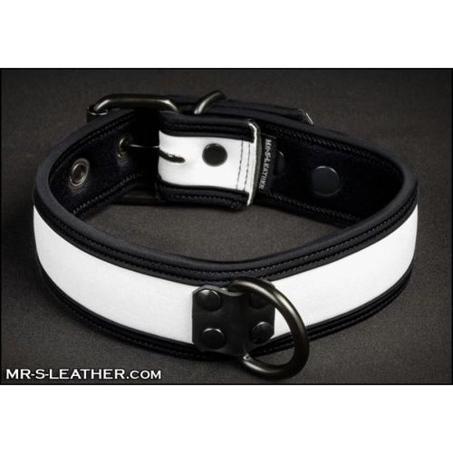 Mr S Leather NEO Puppy Collar | White