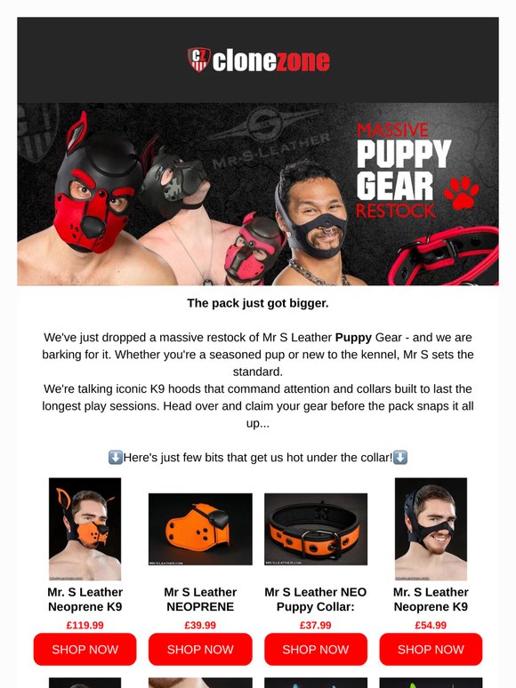 🐶 Sit. Stay. Shop. Mr S Leather is back in stock.