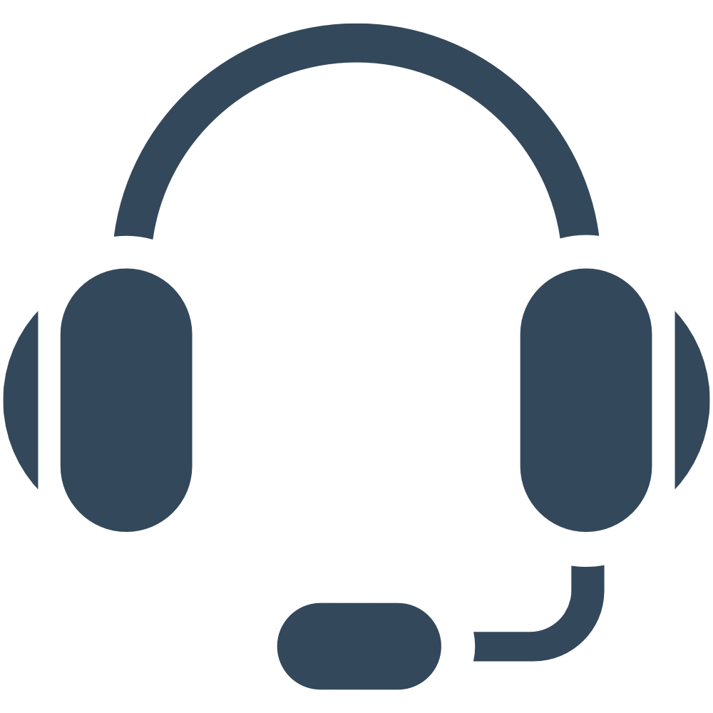 Headset icon representing 24/7 customer support.